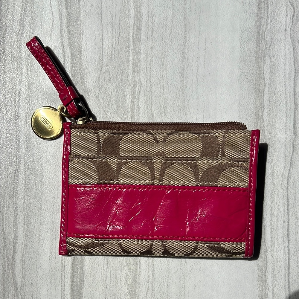 Coach Pink and Brown Wallet